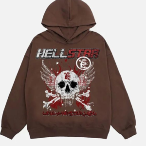 Hellstar record Hoodie Brown